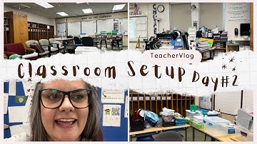 Classroom Setup 23-24 Day #2 | organization, furniture movement #classroomsetup #elementary