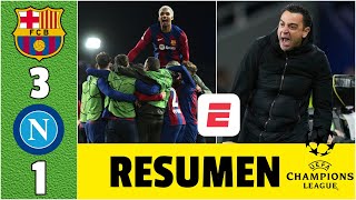 Thumbnail for BARCELONA, A CUARTOS venció 3-1 al NAPOLI. Goles de Fermín, Cancelo y Lewandowski | Champions League