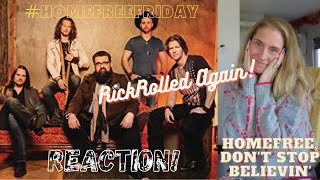 REACTION! HomeFree, Don't Stop Believin' (YouTube Short) #HomeFreeFridays #JourneyCover #ACappella