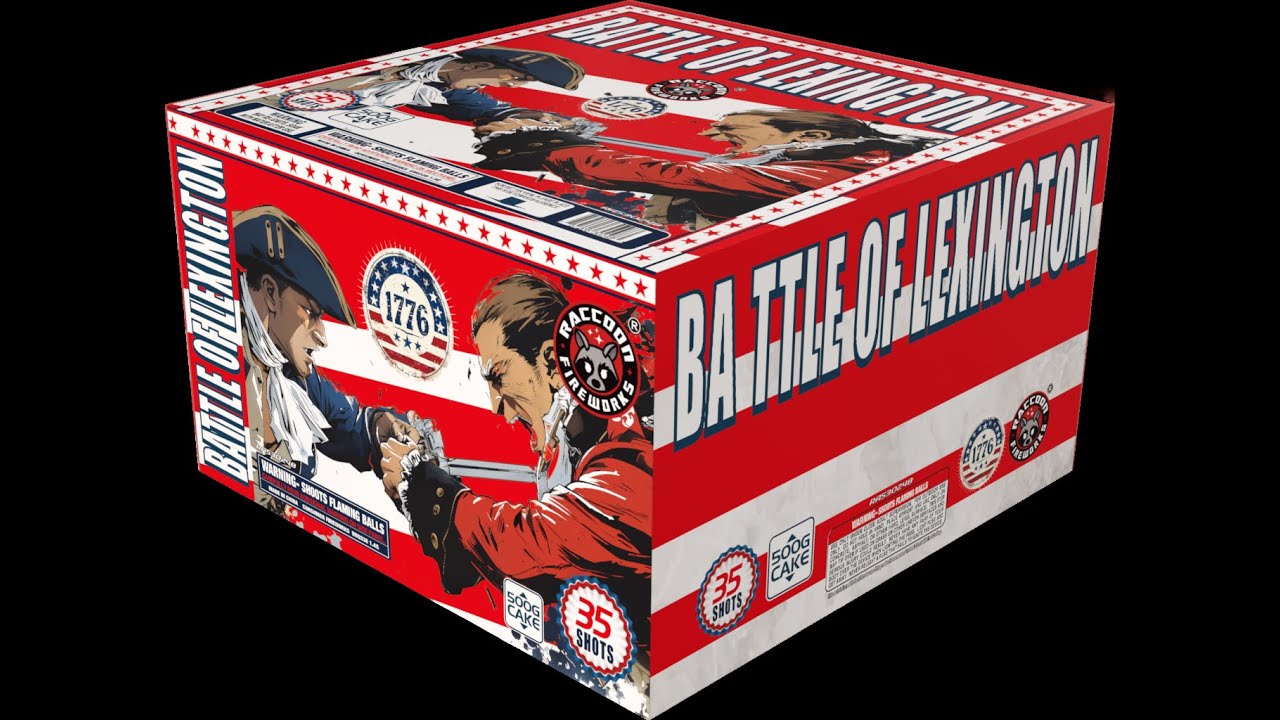 RA530248 Battle of Lexington Raccoon 2025 New 500G Cake 35 Shots