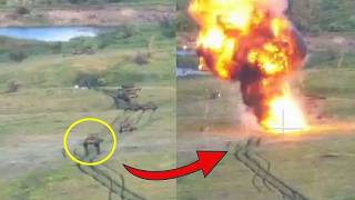 Leopard 2A4 tank faces Russian tanks alone, head on
