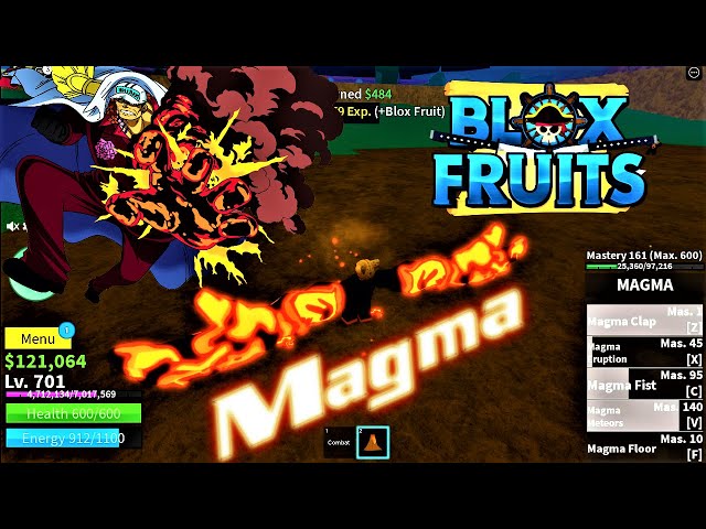 SHOWCASE DA MAGMA DESPERTADA NO BLOX FRUITS