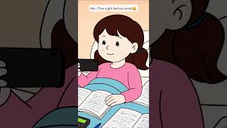 One night before exam 🤣 #relatable #funny #comedy #comedyshorts #exam