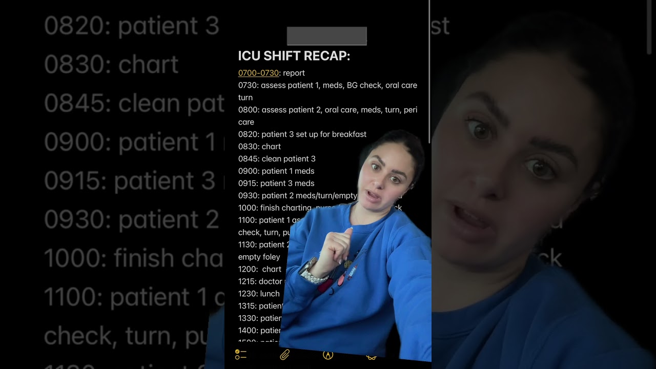 ICU SHIFT RECAP of what it’s like caring for 2+ ICU patients 