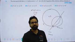 The intercept on the line y = x by the circlex² + y² − 2x = 0is AB. Equation of the circle on AB as