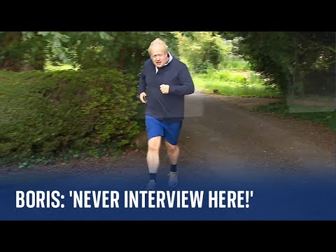 'Never interview here!' - Boris Johnson's shouts out during his country run