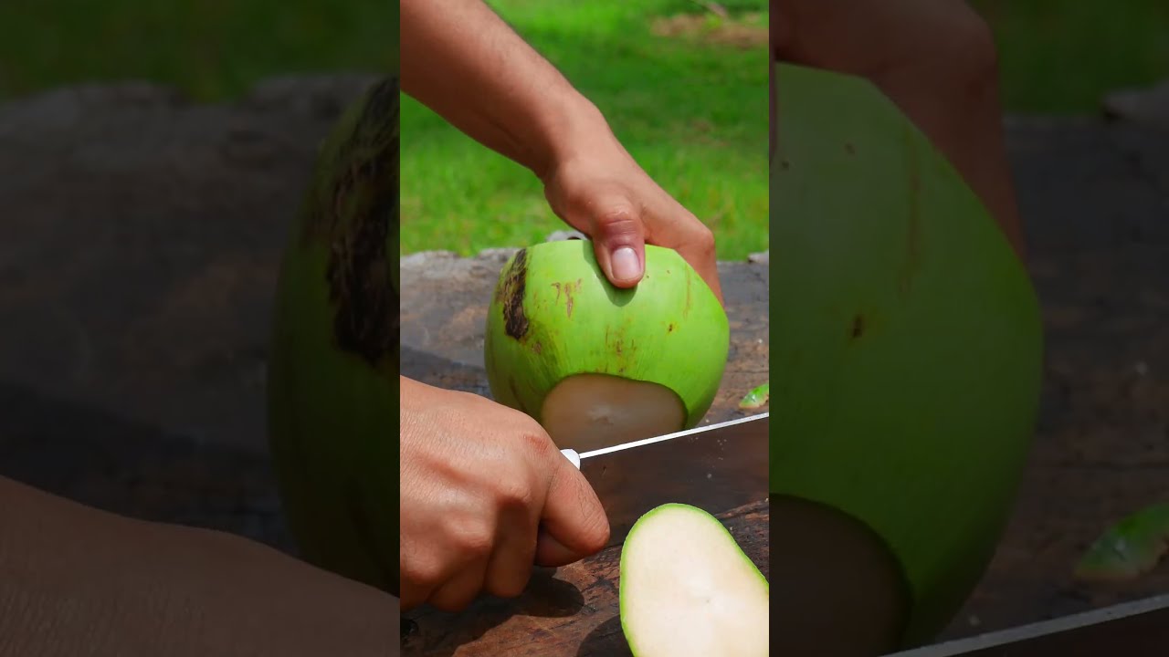 Fantastic Short Video Of Peeling Coconut Fruit