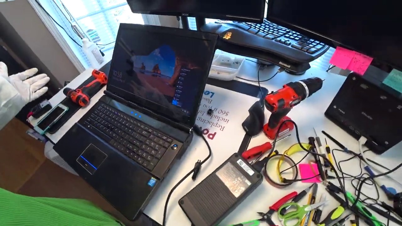 How to fix laptop not powering on Sager Clevo P570WM Notebook broken ...