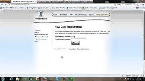 How to create a Noodletools account