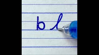Learn to write print and cursive handwriting small letter b | How to write alphabet for beginners