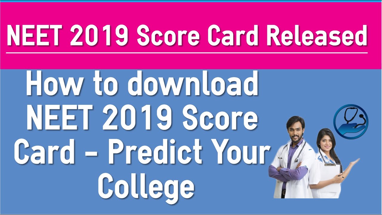 NEET 2019 Result Score Card Released by NTA Latest News YouTube