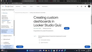 Creating custom dashboards in Looker Studio Quiz | Arcade |