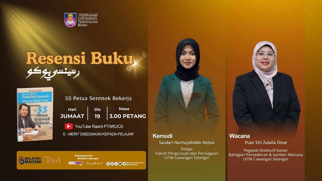 Program Telaah: Resensi Buku Bersama Pentadbir @ Iqra’ Corner Siri 3