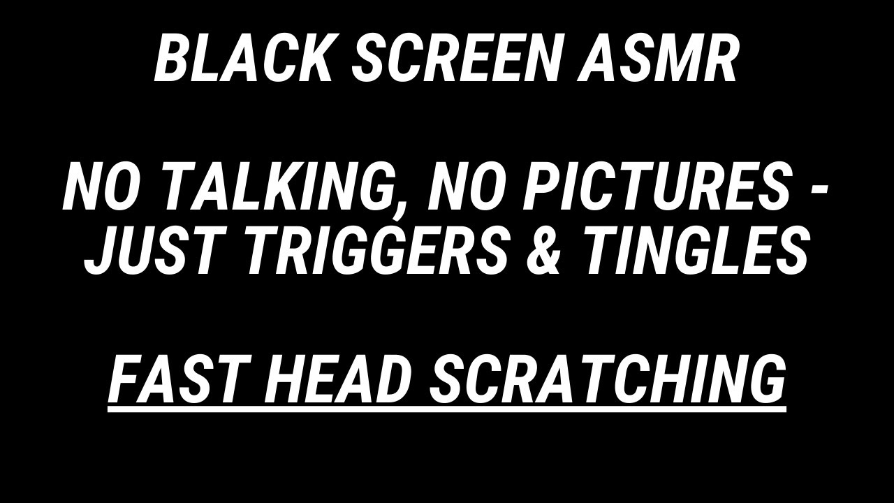 BLACK SCREEN ASMR Fast and Aggressive Head Scratching and Rubbing | No Talking