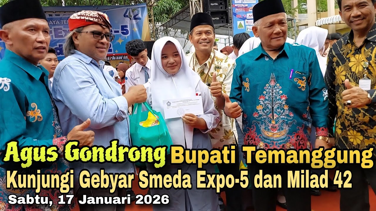 Agus Gondrong Bupati Temanggung // Kunjungi Gebyar Smeda Expo-5 dan Milad-42 SMK Swadaya Temanggung 