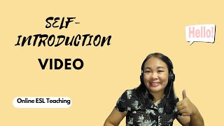 SELF-INTRODUCTION VIDEO SAMPLE \/HOW TO INTRODUCE YOURSELF\/ESL COMPANIY