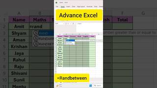 Randbetween &amp; Sum function in Excel #excel #tips