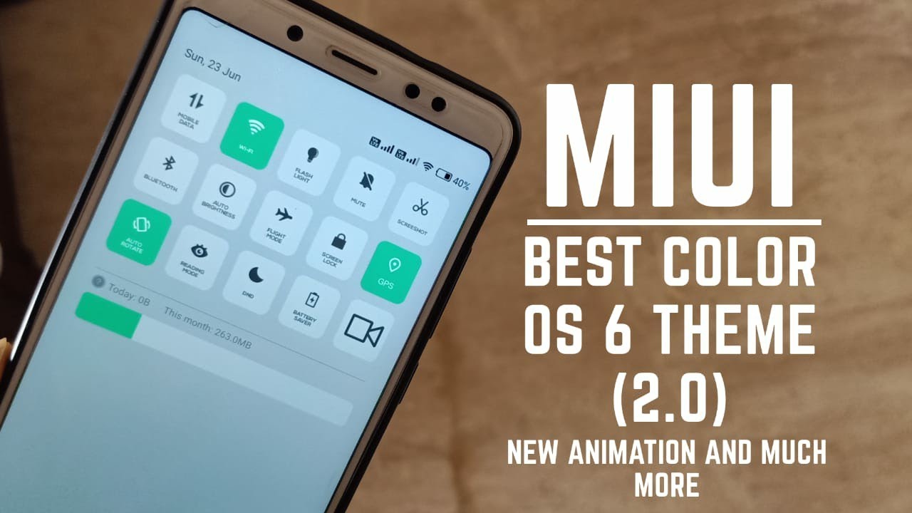 Miui best color os 6 theme 2.0 for all xiaomi devices / Oppo / Realme / hindi