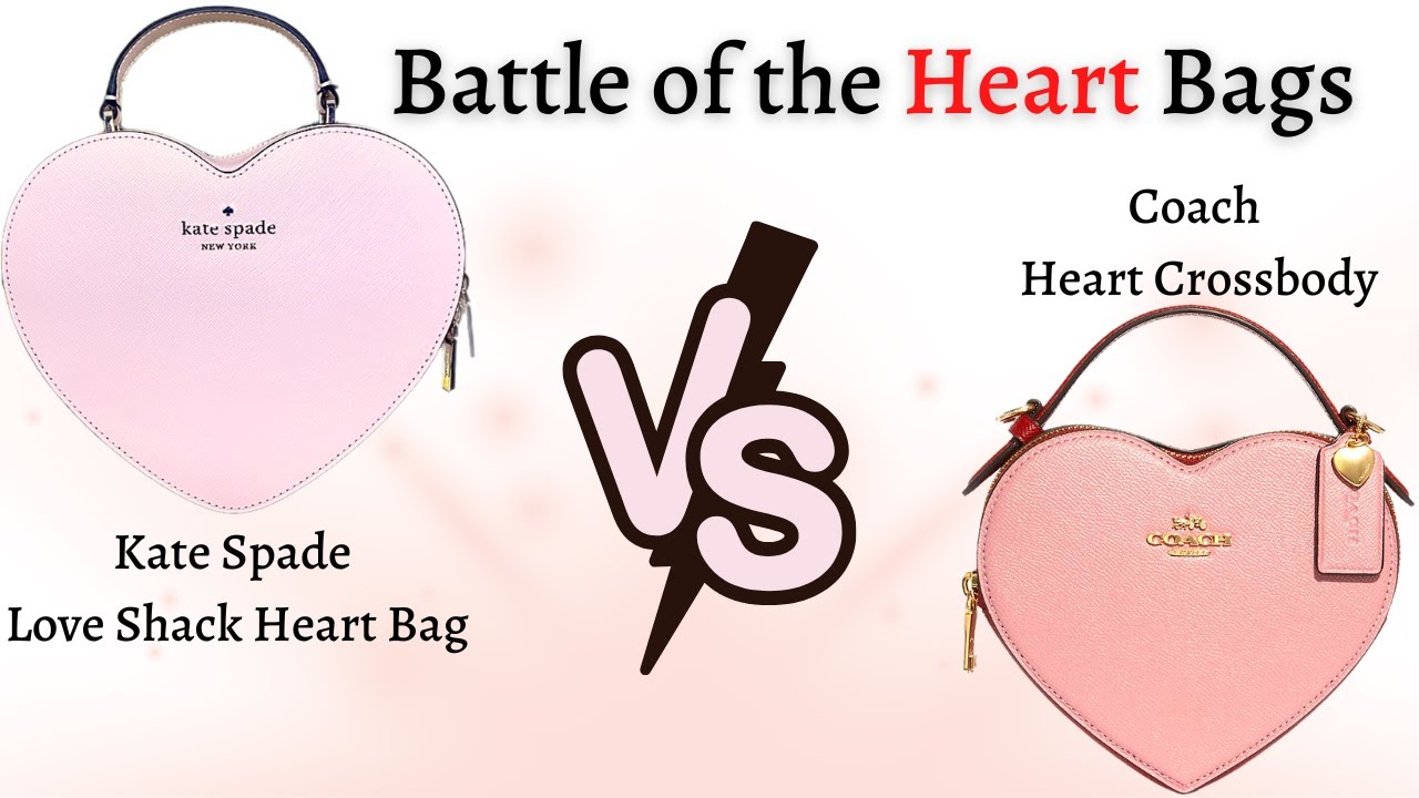Battle of the Heart Bags | Coach Vs Kate Spade Heart Bags - YouTube