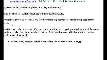 What is sessionfactory in hibernate interview question interviewdot