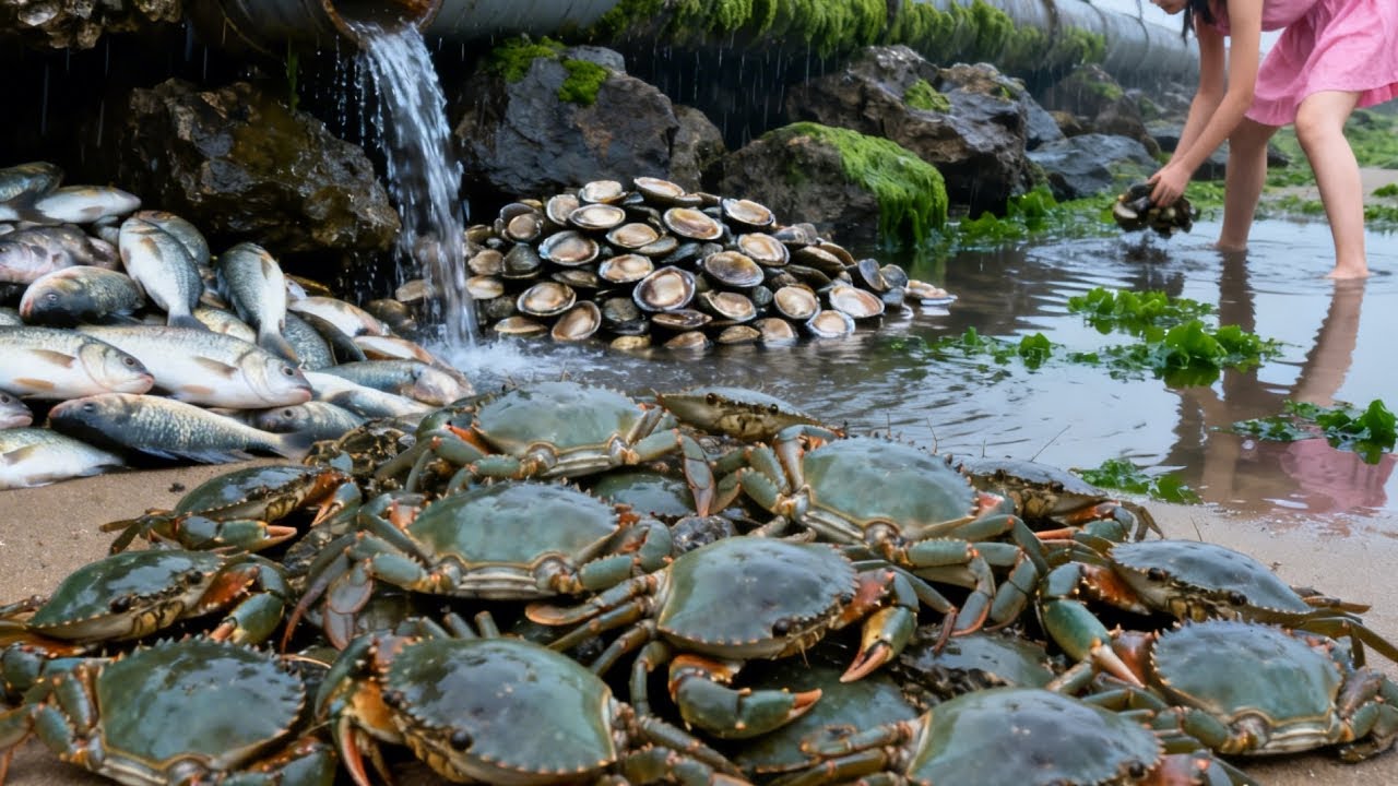 Xiao Zhang Took A Beautiful Woman To Go Beachcombing, But They Stumbled Upon A Crab's Nest.