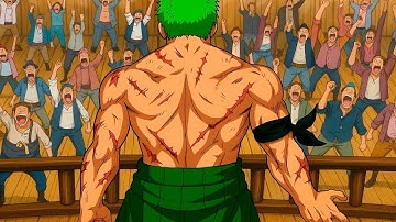 Zoro ontdekt dat hij zijn zwaardvechtkunst heeft geërfd van de D.