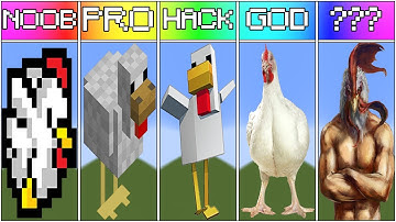 Pixel Art | NOOB vs PRO vs HACKER vs GOD vs ??? | CHICKEN in Minecraft