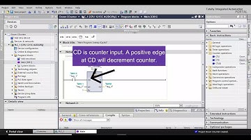 TIA PORTAL | S71200 DOWN COUNTER CTD WORKING AND SIMULATION
