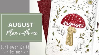 August 2020 Bullet Journal Setup / Mushroom Theme!