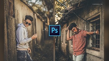Pk Photography Dark Moody yellow Effect / Photoshop cc Tutorial 2020 - by Amit editz