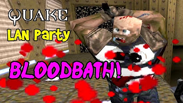 BLOODBATH! Quake 1 Deathmatch, Multiplayer Gameplay on PC with Mods! (LAN Party Ep 5)