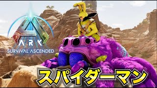 【ARK Survival Ascended】砂原を超スピードで飛ぶ男スパイーダーマッ！ジャンピングスパイーダーテイム【スコーチドアース編#12】