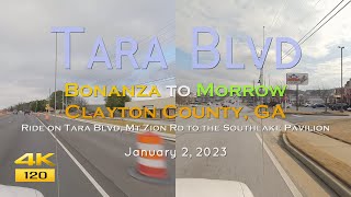 Driving Bonanza to Morrow GA via Tara Blvd Mt Zion Rd in January 2023