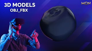 Blueberry 3D Model Print Model