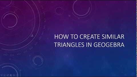 How to create similar triangles in geogebra