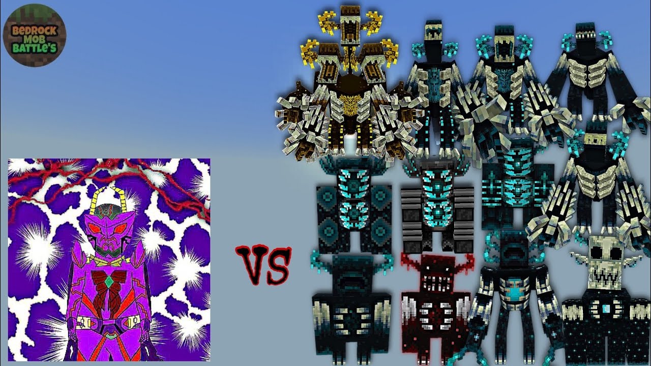 龍邪鬼 Ryuujaki vs Warden Plus | Minecraft Bedrock | Mob Battle