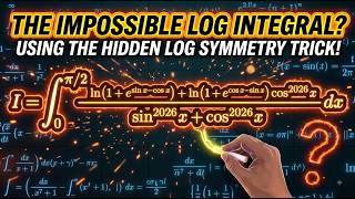 Can You Solve This IMPOSSIBLE Logarithmic Integral | Calculus Challenge