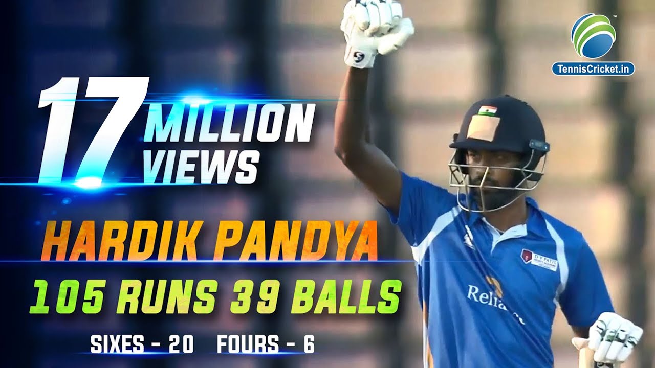 Hardik Pandya’s Batting | 105 Runs in 39 Balls | in DY Patil T20 Cup 2020