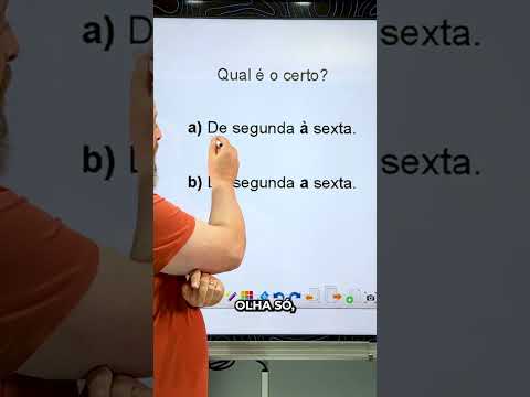 De SEGUNDA A SEXTA tem CRASE? #crase #português #línguaportuguesa