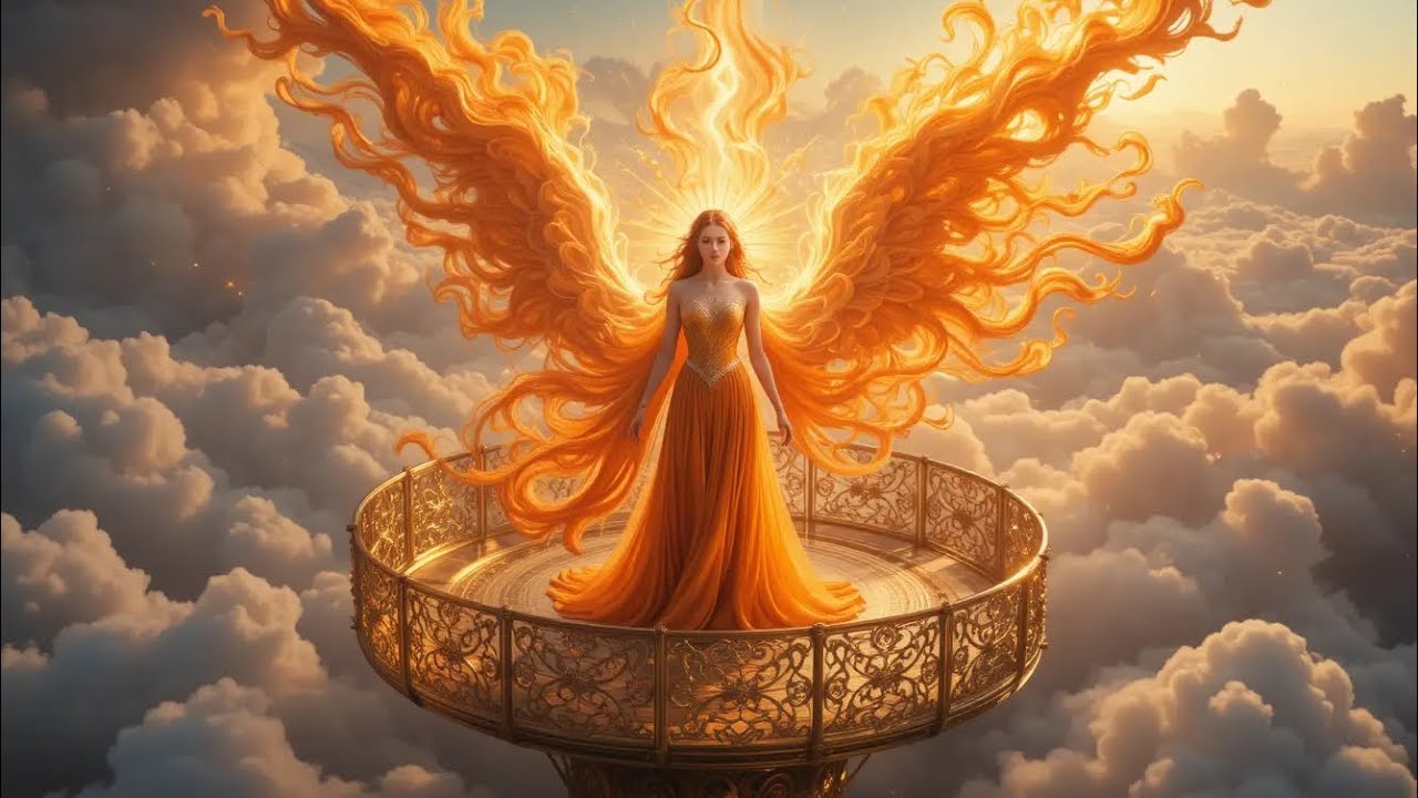 The Golden Celestial Kingdom | Floating Palace Above the Clouds | Epic Angelic Fantasy 8K