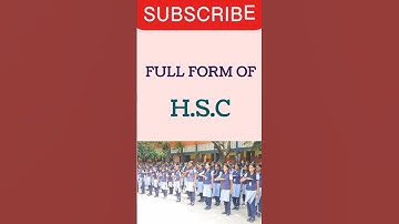 Full Form Of Hsc #hsc #knowledge #viral #video #status #fullform #education #yt #school #shorts