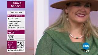Colleen Lopez Super Soft Convertible Shimmer Sweater screenshot 5
