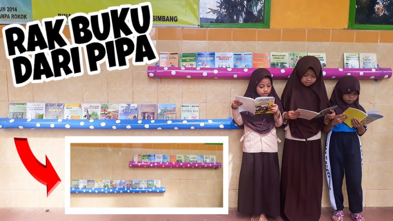 MEMBUAT RAK  BUKU  DARI PIPA COCOK UNTUK  SUDUT BACA  YouTube