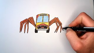 Как нарисовать Автобус пожиратель