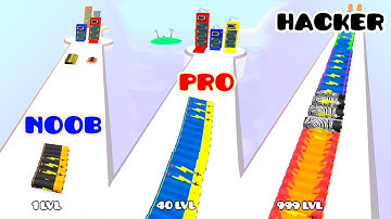 I collected all the batteries?! 🔋 NOOB vs PRO vs HACKER in Battery Run | MAX LVL 😲