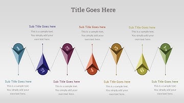 How to create 7 main theses or stages of the business process in PowerPoint ‖ Template PowerPoint