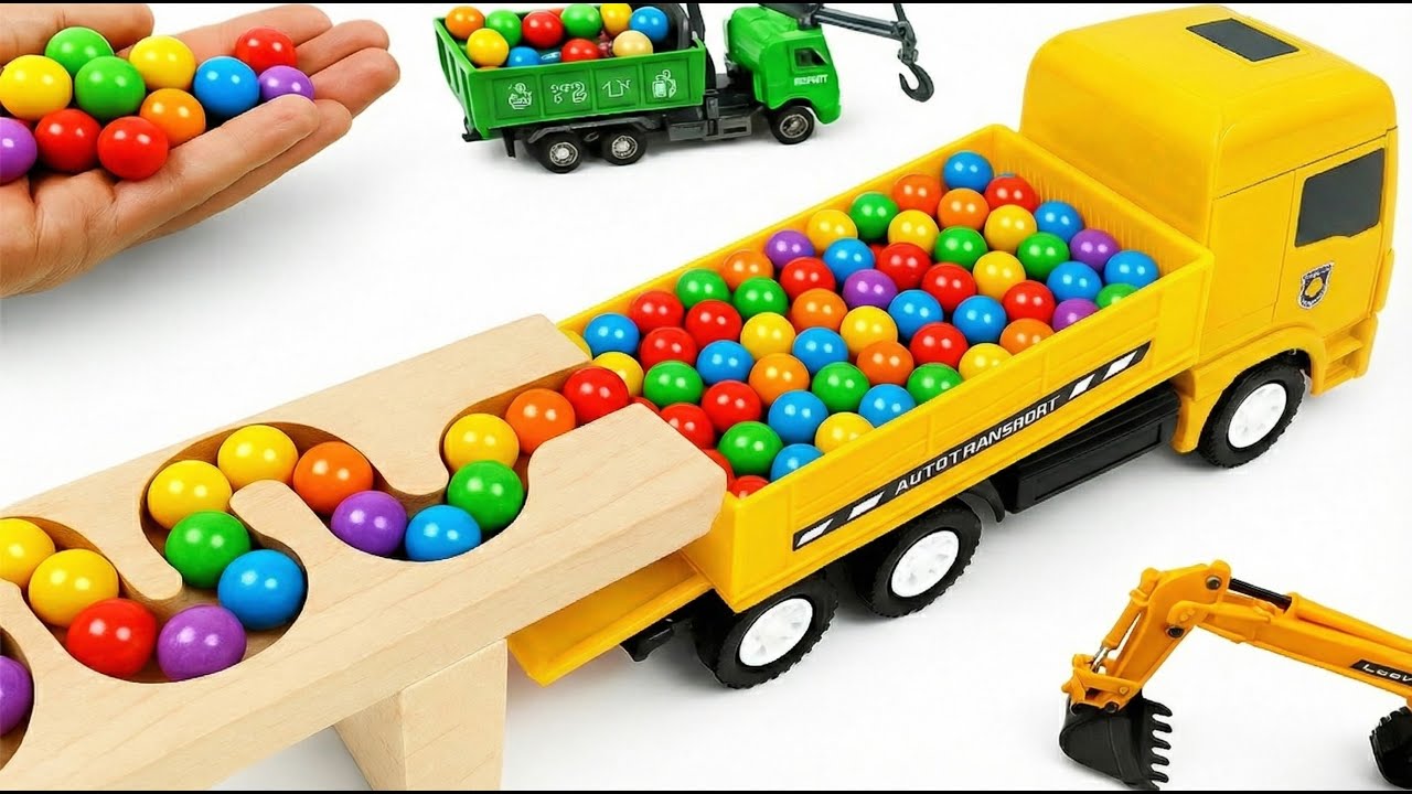 Marble Run Race ☆ HABA Slope, Dump Truck & Garbage Trucks & Ambulance & Vehicle Full Compilation #37