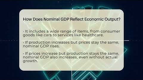 How Does Nominal GDP Reflect Economic Output? - Macroecon Experts