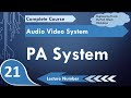 PA System, Public Address System, Block Diagram of PA System, Components & Requirements of PA System