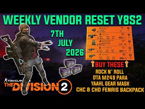 The Division 2 | 3X DZ XP + 2X DZ Funds! Weekly Vendor & Escalation Reset (July 7, 2026)